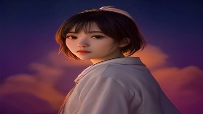 原神游戏同人动漫场景，璃月港夜景背景下的角色同人创作，画面精致细腻